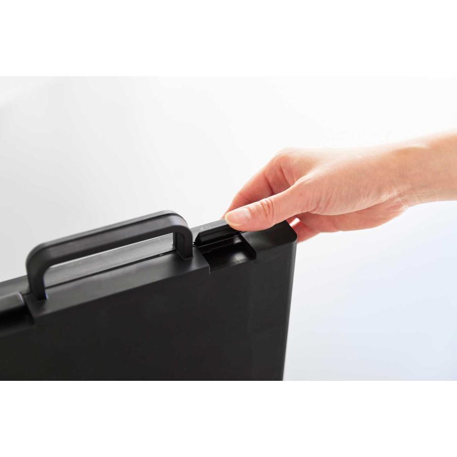 電池ケース 山崎実業 正規品 tower タワー ハンドル付きスリム分別電池ケース 電池収納ケース  10463 ブラック | tower | 04