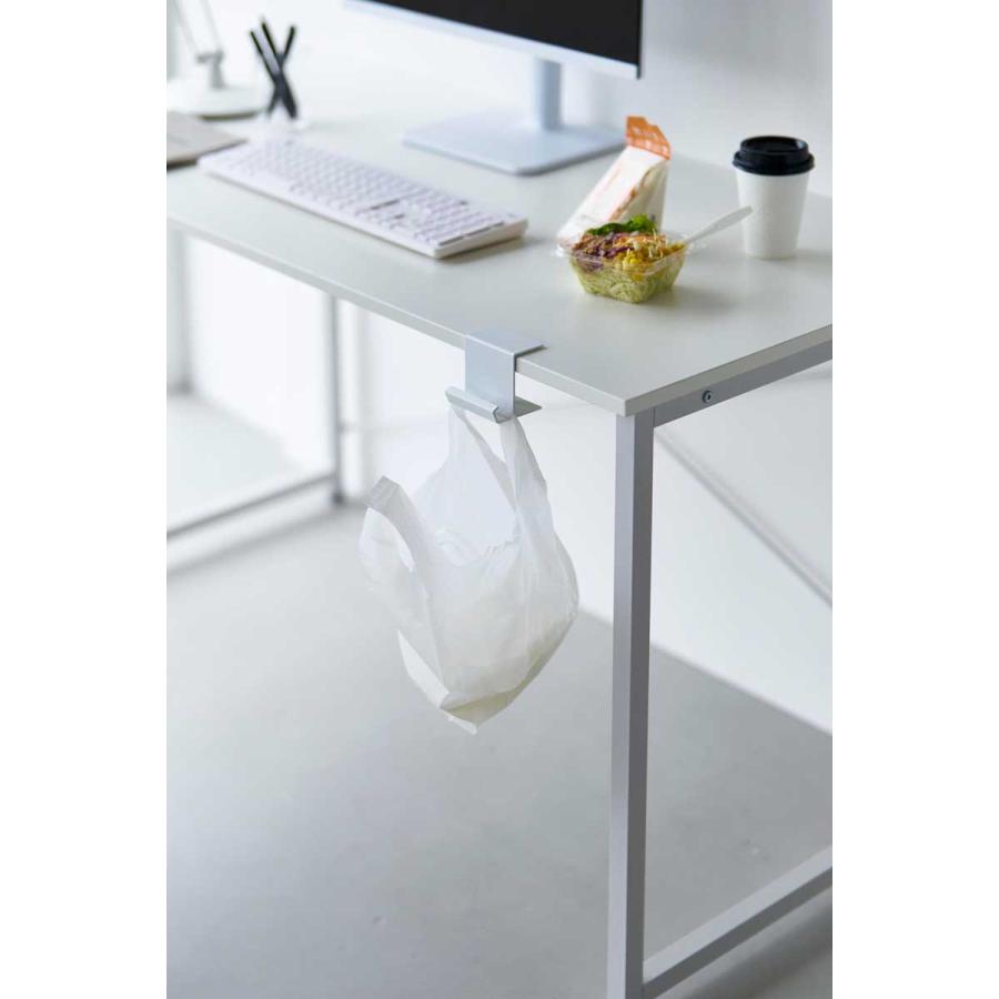 バッグハンガー 山崎実業 正規品 tower タワー テーブル横レジ袋ハンガー レジ袋ホルダー  10482 ホワイト | tower | 03
