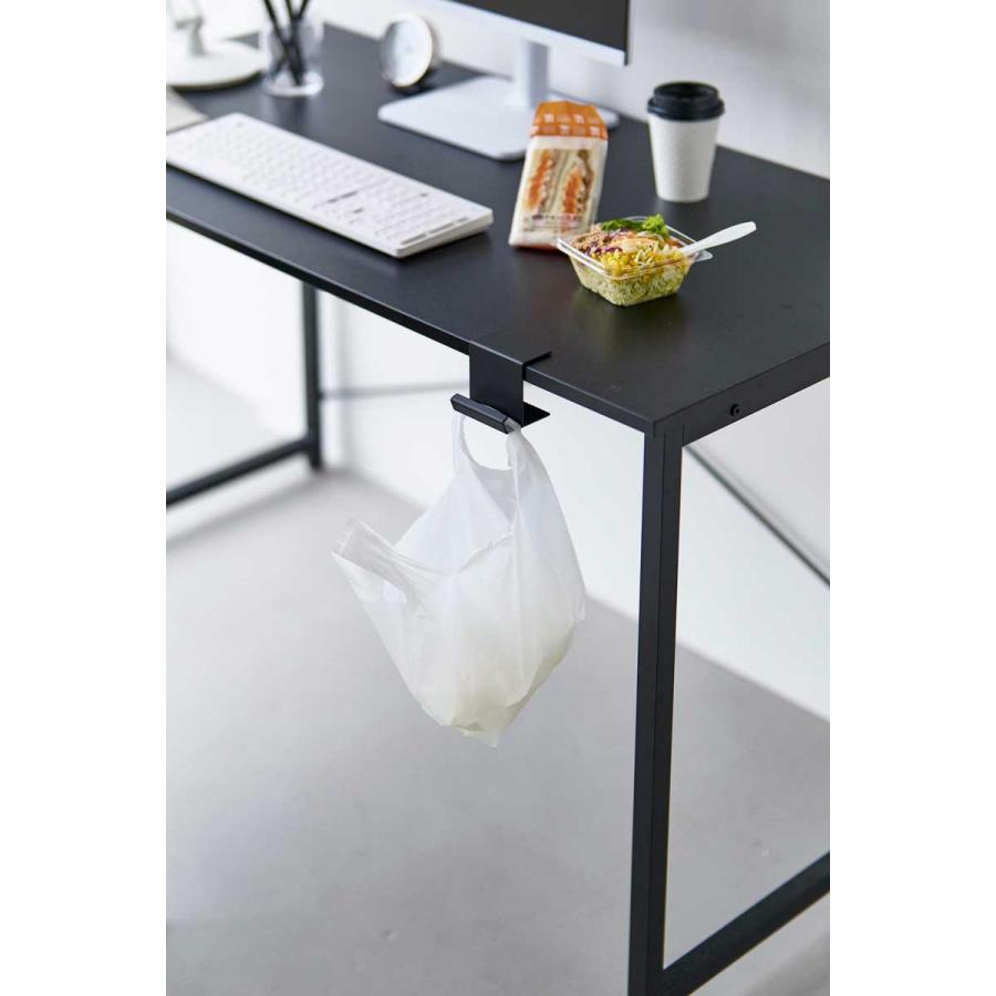 バッグハンガー 山崎実業 正規品 tower タワー テーブル横レジ袋ハンガー レジ袋ホルダー  10483 ブラック | tower | 03