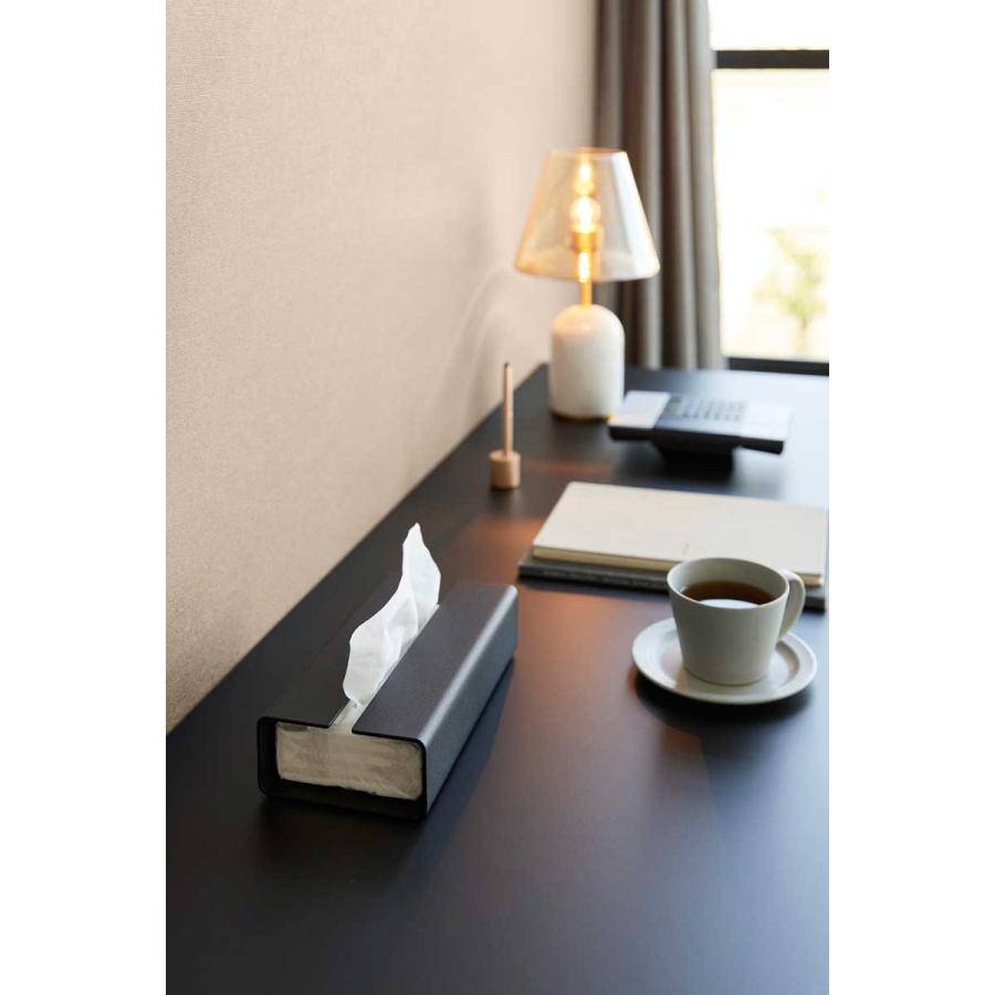 ティッシュケース 山崎実業 正規品 tower タワー 入れ替え簡単ソフトパックティッシュケース ティッシュカバー  10451 ブラック | tower | 02