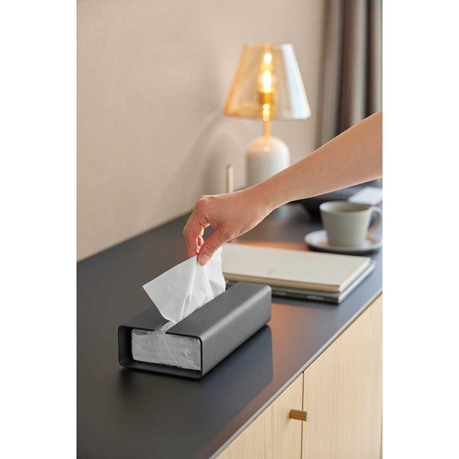 ティッシュケース 山崎実業 正規品 tower タワー 入れ替え簡単ソフトパックティッシュケース ティッシュカバー  10451 ブラック | tower | 04