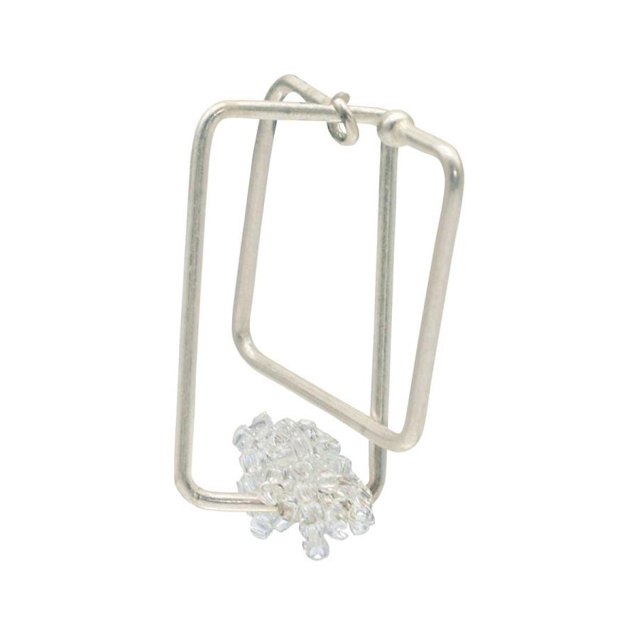 手作りアクセサリー アデペシュ a.depeche sui earcuff square ハンドメイド イヤーカフ スクエア 長方形 シルバー | 