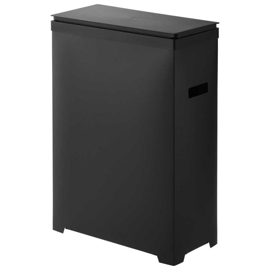 ふた付きゴミ箱 45リットル 山崎実業 正規品 tower タワー スリム蓋付きゴミ箱 横開きタイプ 45L キッチン用  1525 ブラック | tower | 01
