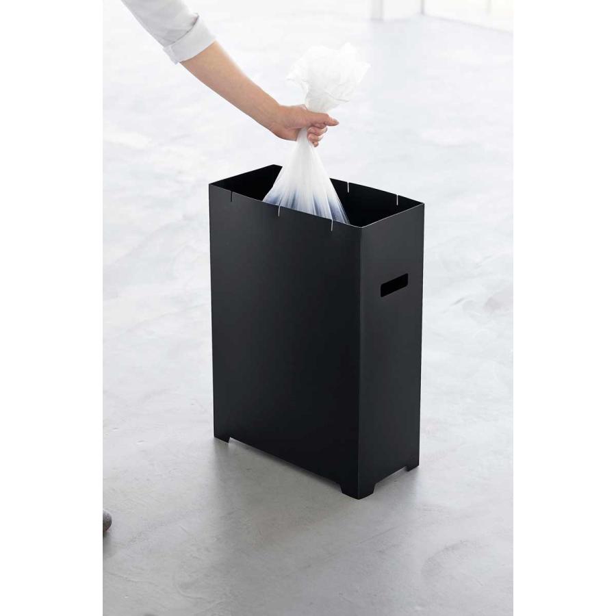 ふた付きゴミ箱 45リットル 山崎実業 正規品 tower タワー スリム蓋付きゴミ箱 横開きタイプ 45L キッチン用  1525 ブラック | tower | 07