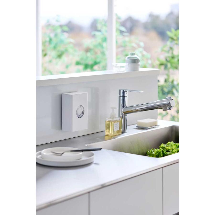 水切りネット収納 山崎実業 正規品 tower タワー フィルムフック水切りネットホルダー 水切りネット用ホルダー  10466 ホワイト | tower | 03