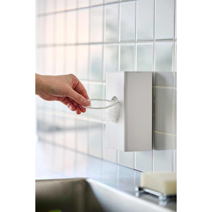 水切りネット収納 山崎実業 正規品 tower タワー フィルムフック水切りネットホルダー 水切りネット用ホルダー  10466 ホワイト | tower | 05