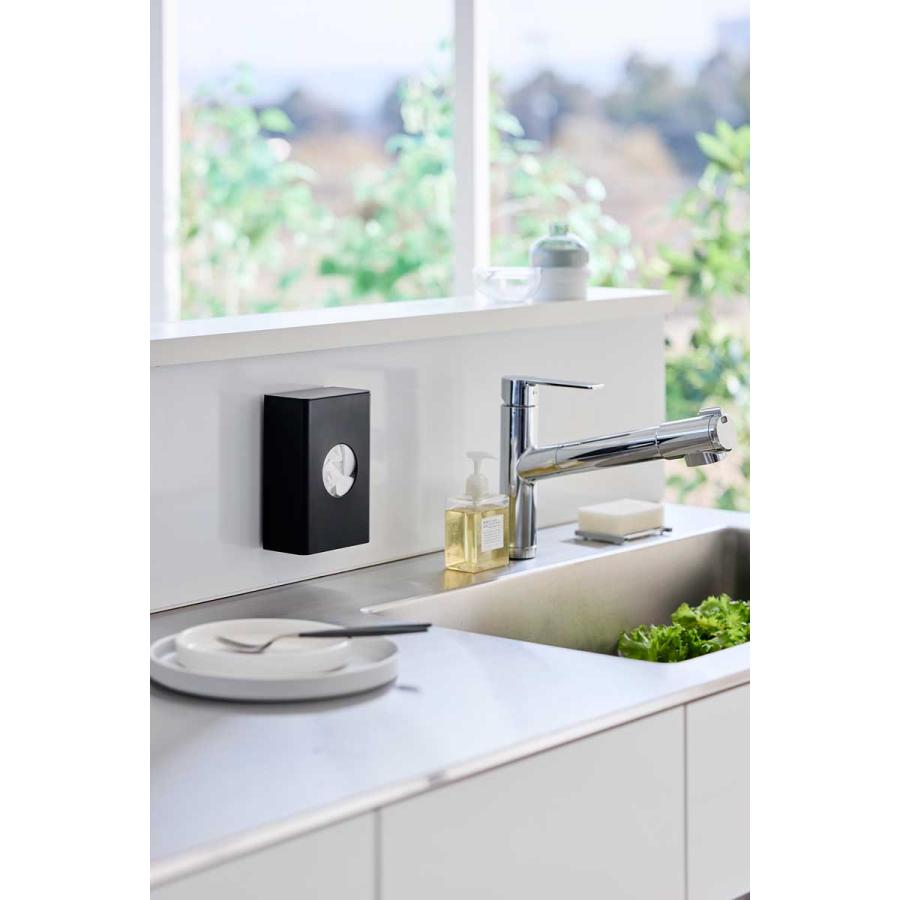 水切りネット収納 山崎実業 正規品 tower タワー フィルムフック水切りネットホルダー 水切りネット用ホルダー  10467 ブラック | tower | 04