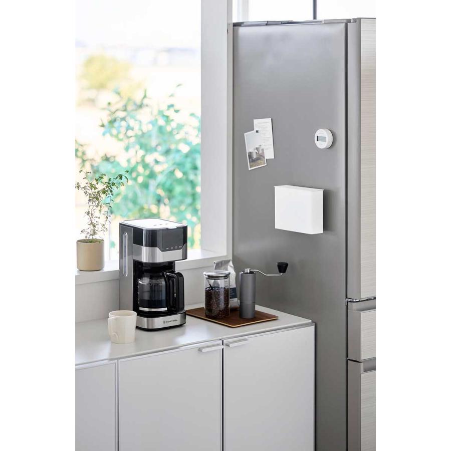 コーヒーフィルターケース 山崎実業 正規品 tower タワー マグネットコーヒーペーパーフィルターケース コーヒーフィルターホルダー  10330 ホワイト | tower | 02