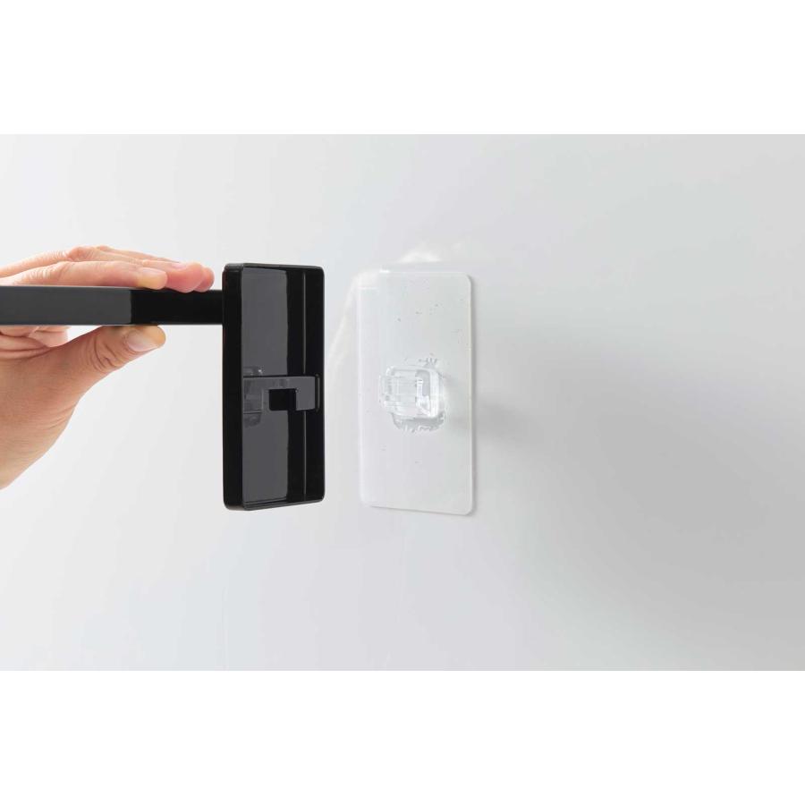 キッチンツール収納 山崎実業 正規品 tower タワー フィルムフック鍋蓋も収納できるキッチンツールバーフック付き W55 キッチンツールスタンド  10413 ブラック | tower | 07