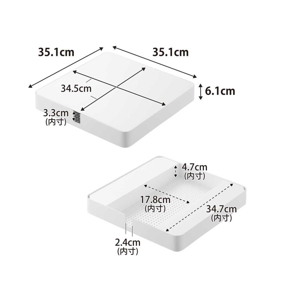 室内台車 山崎実業 正規品 tower タワー 収納付きスチール台車 部屋 インテリア  10350 ホワイト | tower | 08