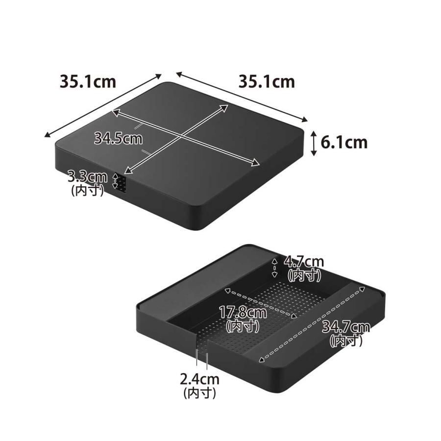 室内台車 山崎実業 正規品 tower タワー 収納付きスチール台車 部屋 インテリア  10351 ブラック | tower | 08