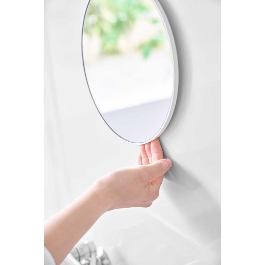 浴室ミラー 山崎実業 正規品 tower タワー マグネットバスルームミラー 丸型 23cm バスルームミラー  10175 ホワイト | tower | 05