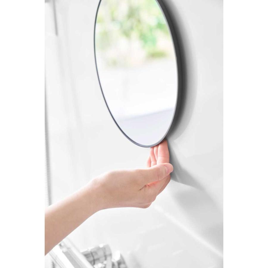 浴室ミラー 山崎実業 正規品 tower タワー マグネットバスルームミラー 丸型 23cm バスルームミラー  10176 ブラック | tower | 05