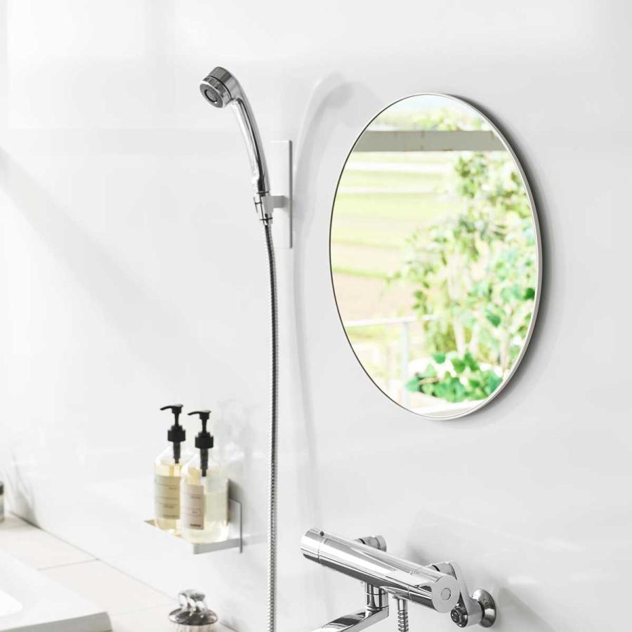 浴室ミラー 山崎実業 正規品 tower タワー マグネットバスルームミラー 丸型 42cm バスルームミラー  10177 ホワイト | tower