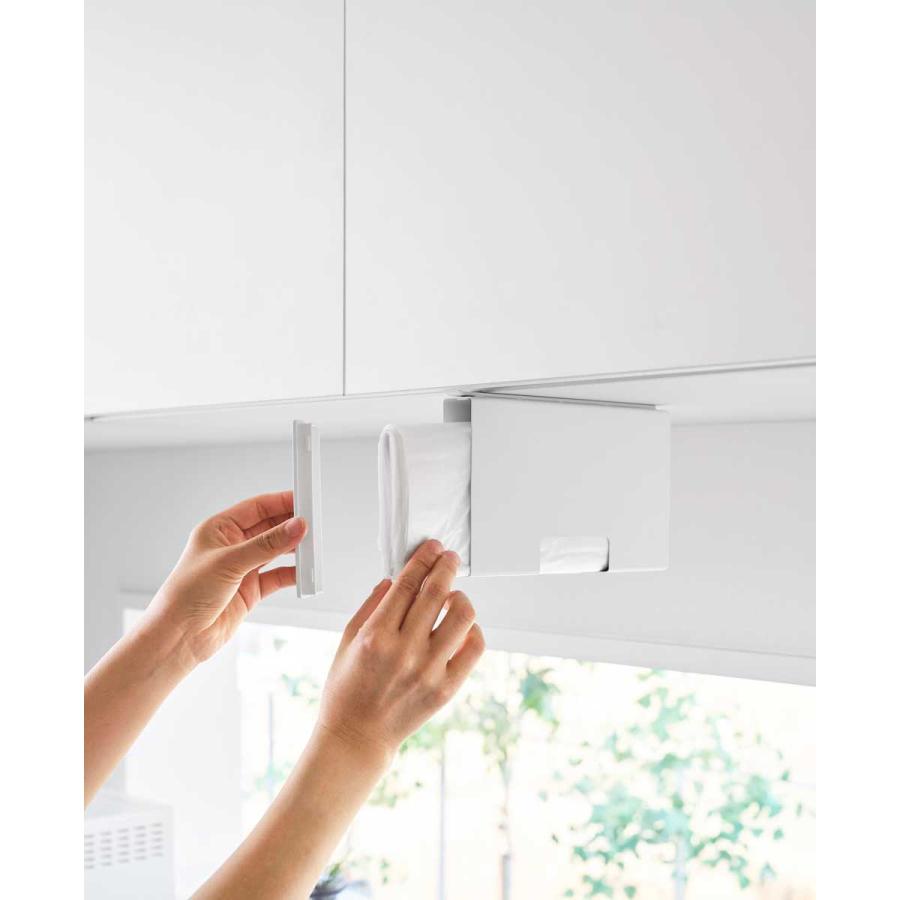 ポリ袋ストッカー 山崎実業 正規品 tower タワー 戸棚下ポリ袋収納ホルダー スリム S ポリ袋収納ケース  10248 ホワイト | tower | 04