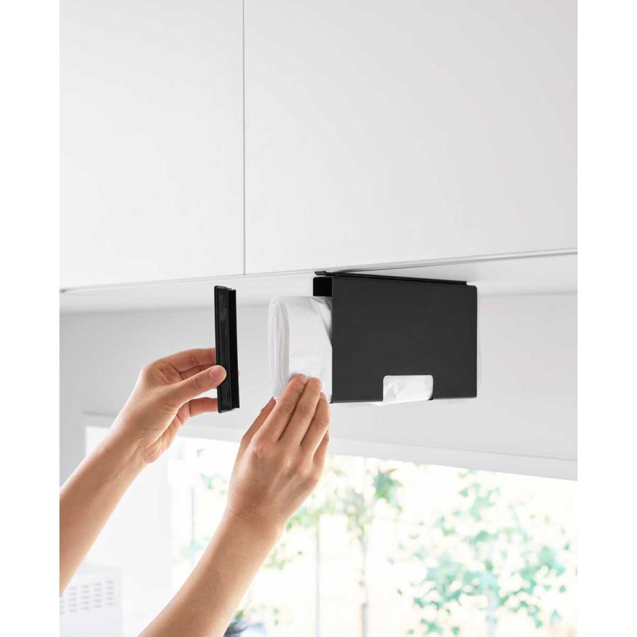 ポリ袋ストッカー 山崎実業 正規品 tower タワー 戸棚下ポリ袋収納ホルダー スリム S ポリ袋収納ケース  10249 ブラック | tower | 04