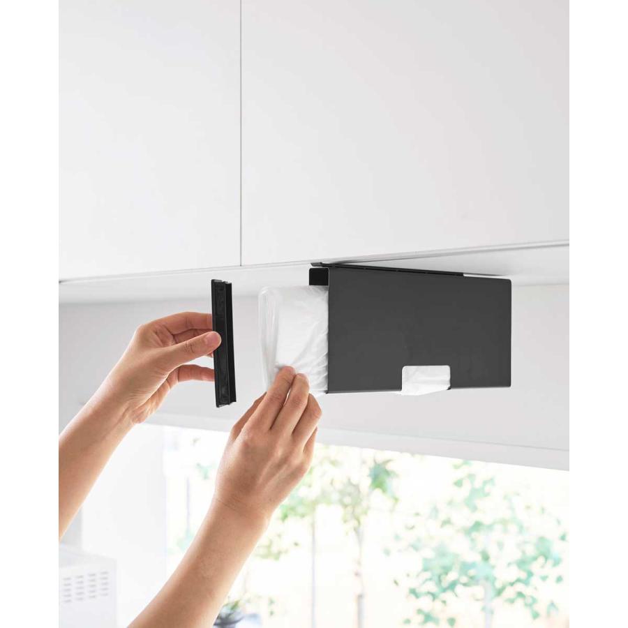 ポリ袋ストッカー 山崎実業 正規品 tower タワー 戸棚下ポリ袋収納ホルダー スリム M ポリ袋収納ケース  10251 ブラック | tower | 04