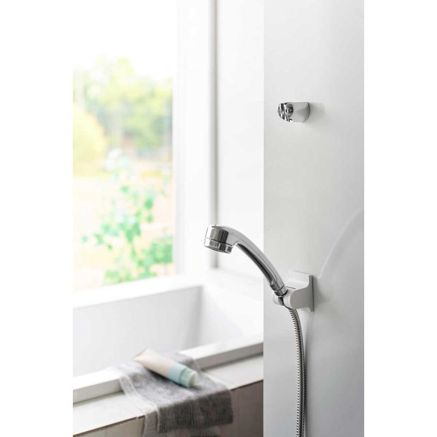 シャワーフック 山崎実業 正規品 tower タワー 角度が調節できるフィルムフックシャワーホルダー シャワーハンガー 掛具  10288 ホワイト | tower | 02