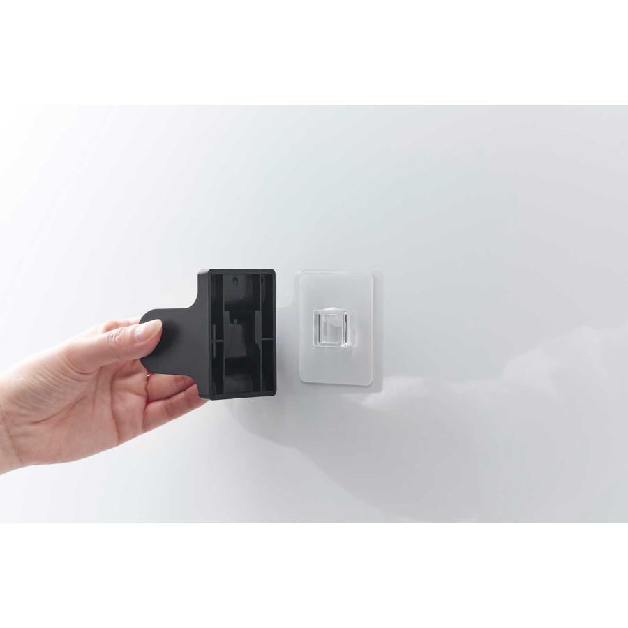 シャワーフック 山崎実業 正規品 tower タワー 角度が調節できるフィルムフックシャワーホルダー シャワーハンガー 掛具  10289 ブラック | tower | 07