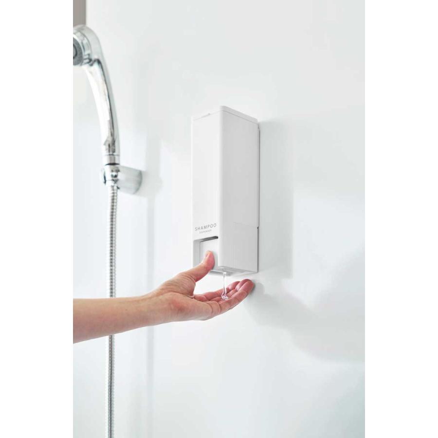 ソープディスペンサー 山崎実業 正規品 tower タワー 下から出るマグネットディスペンサー ソープボトル 詰め替え用ボトル  10290 シャンプー ホワイト | tower | 03