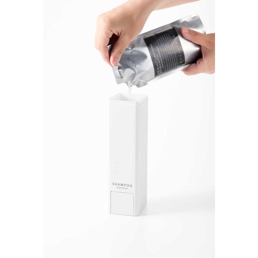 ソープディスペンサー 山崎実業 正規品 tower タワー 下から出るマグネットディスペンサー ソープボトル 詰め替え用ボトル  10290 シャンプー ホワイト | tower | 06