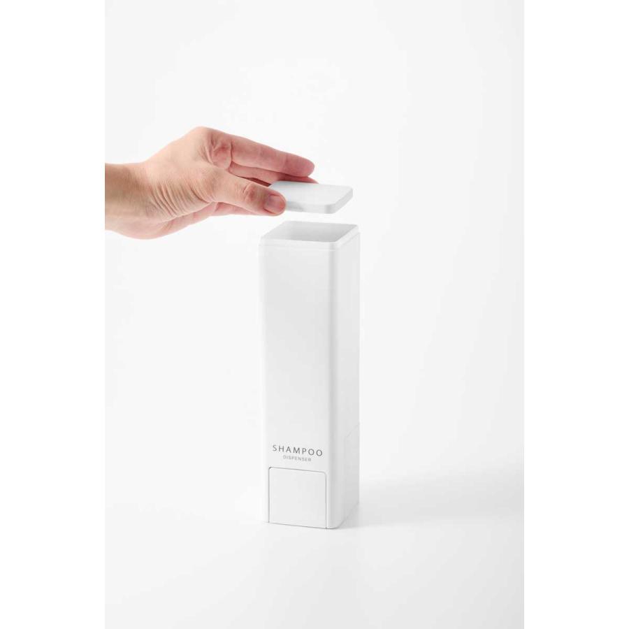 ソープディスペンサー 山崎実業 正規品 tower タワー 下から出るマグネットディスペンサー ソープボトル 詰め替え用ボトル  10294 ボディソープ ホワイト | tower | 05