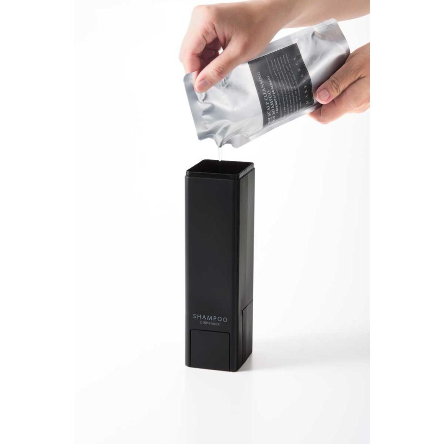 ソープディスペンサー 山崎実業 正規品 tower タワー 下から出るマグネットディスペンサー ソープボトル 詰め替え用ボトル  10295 ボディソープ ブラック | tower | 06