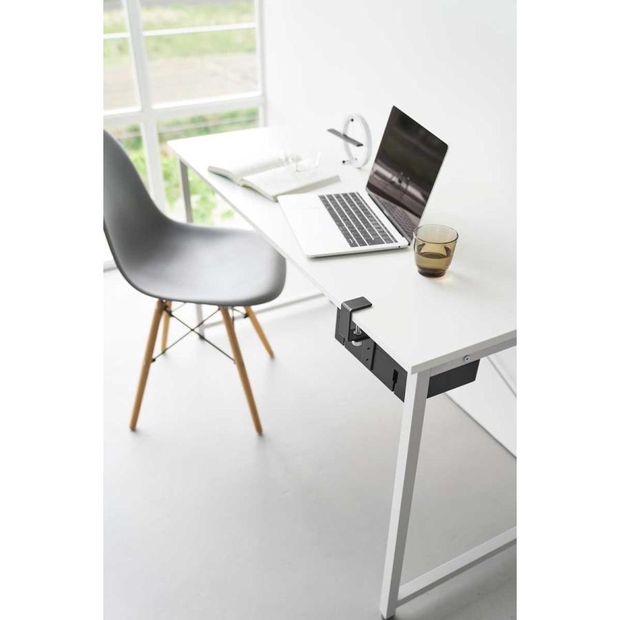 デスク収納ラック 山崎実業 正規品 tower タワー テーブル横回転収納ラック 仕切り付き デスクトレー テーブル収納  10366 ブラック | tower | 03