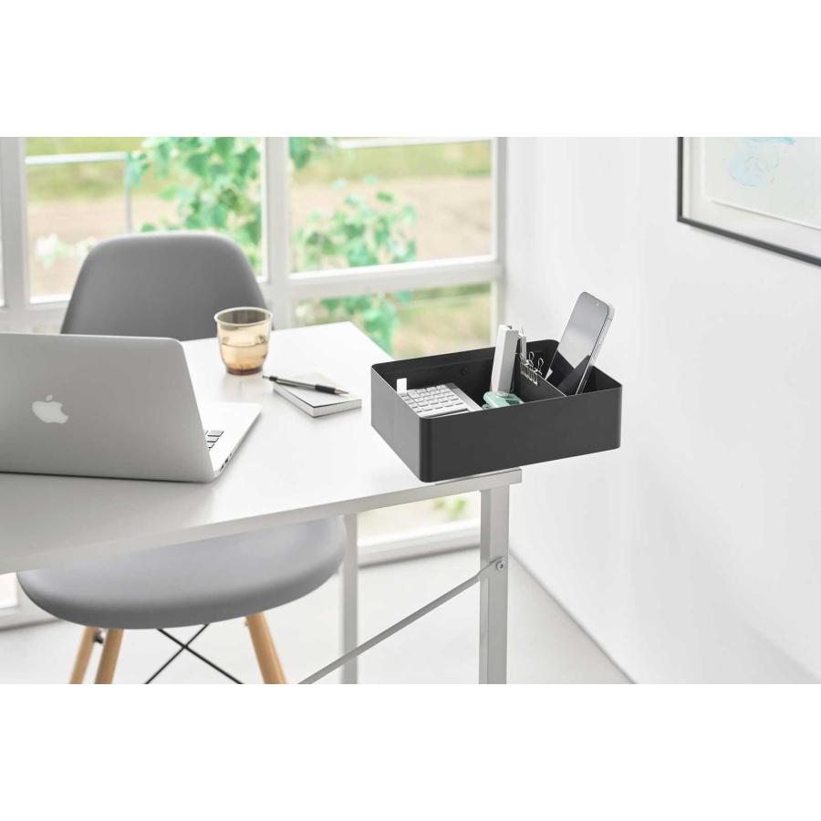 デスク収納ラック 山崎実業 正規品 tower タワー テーブル横回転収納ラック 仕切り付き デスクトレー テーブル収納  10366 ブラック | tower | 04