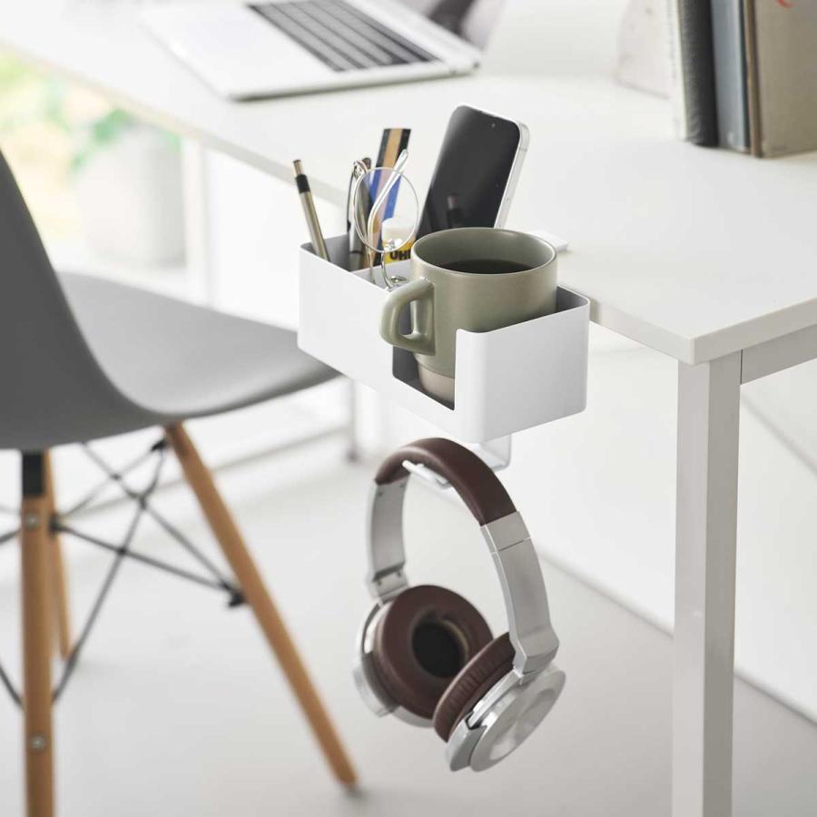 デスク収納ラック 山崎実業 正規品 tower タワー テーブル横マルチラック デスクトレー テーブル収納  10367 ホワイト | tower