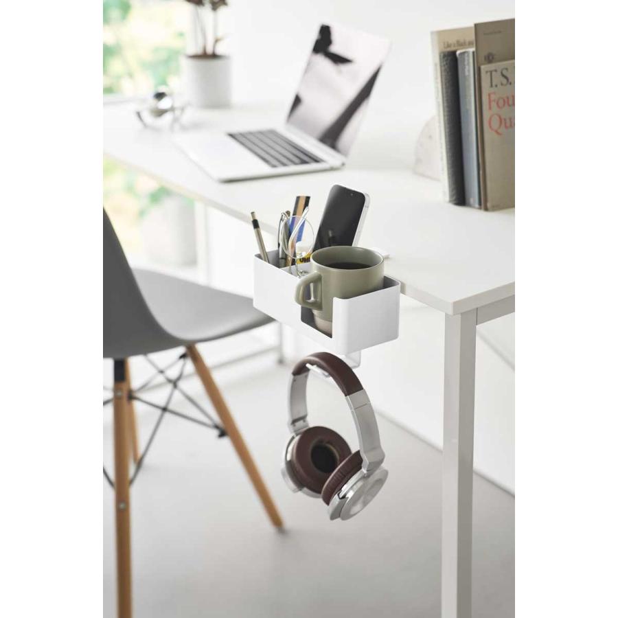 デスク収納ラック 山崎実業 正規品 tower タワー テーブル横マルチラック デスクトレー テーブル収納  10367 ホワイト | tower | 02