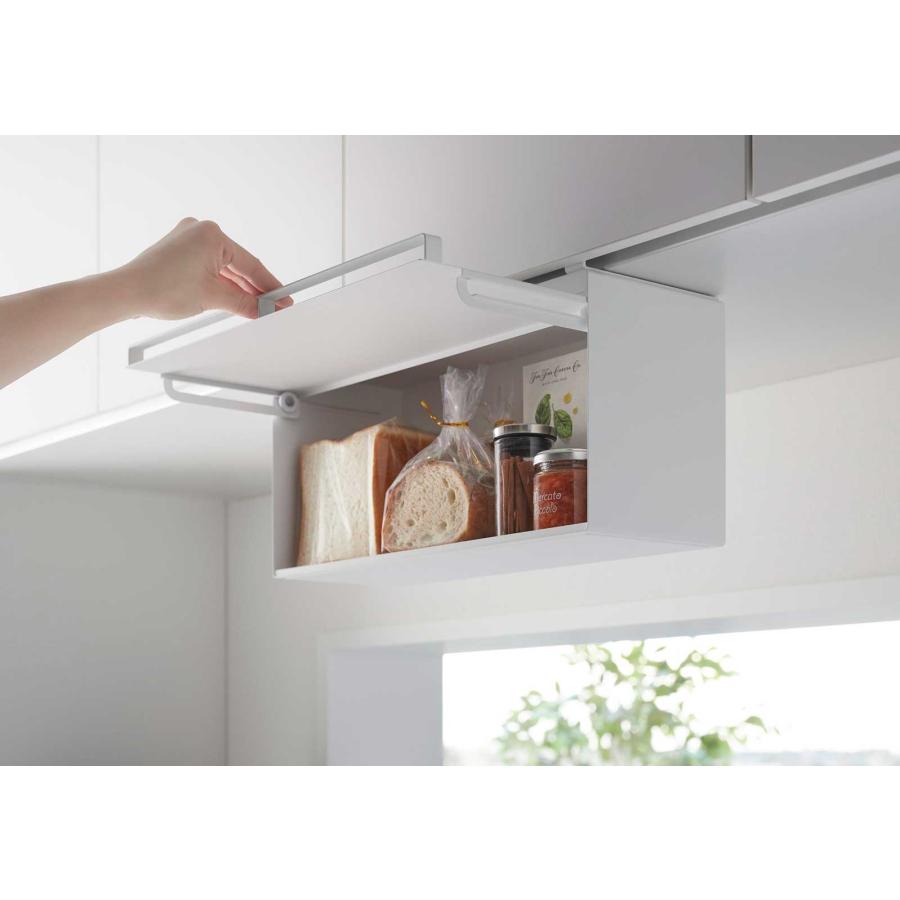 ブレッドケース 山崎実業 正規品 tower タワー 戸棚下ブレッドケース ブレッドボックス パンケース  10256 ホワイト | tower | 04