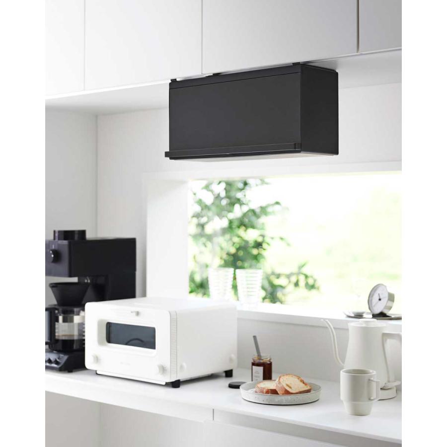 ブレッドケース 山崎実業 正規品 tower タワー 戸棚下ブレッドケース ブレッドボックス パンケース  10257 ブラック | tower | 03