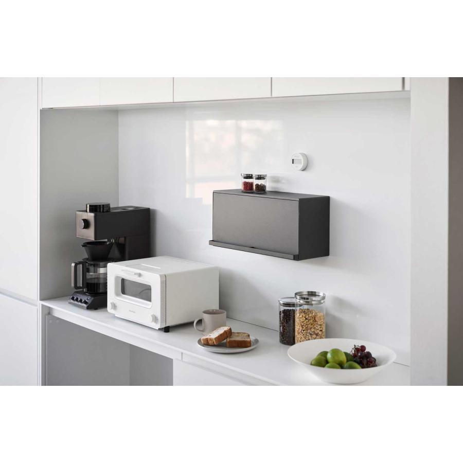 ブレッドケース 山崎実業 正規品 tower タワー マグネットブレッドケース ブレッドボックス パンケース  10259 ブラック | tower | 02