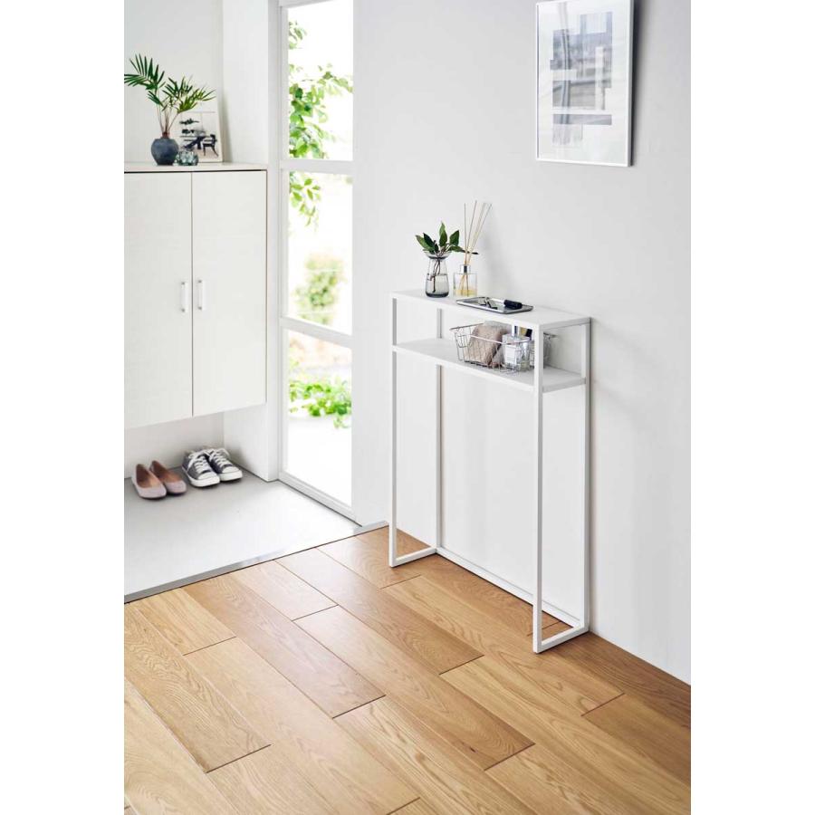 コンソールテーブル 山崎実業 正規品 tower タワー 棚付きコンソールテーブル ディスプレイテーブル 飾り棚  10393 ホワイト | tower | 02