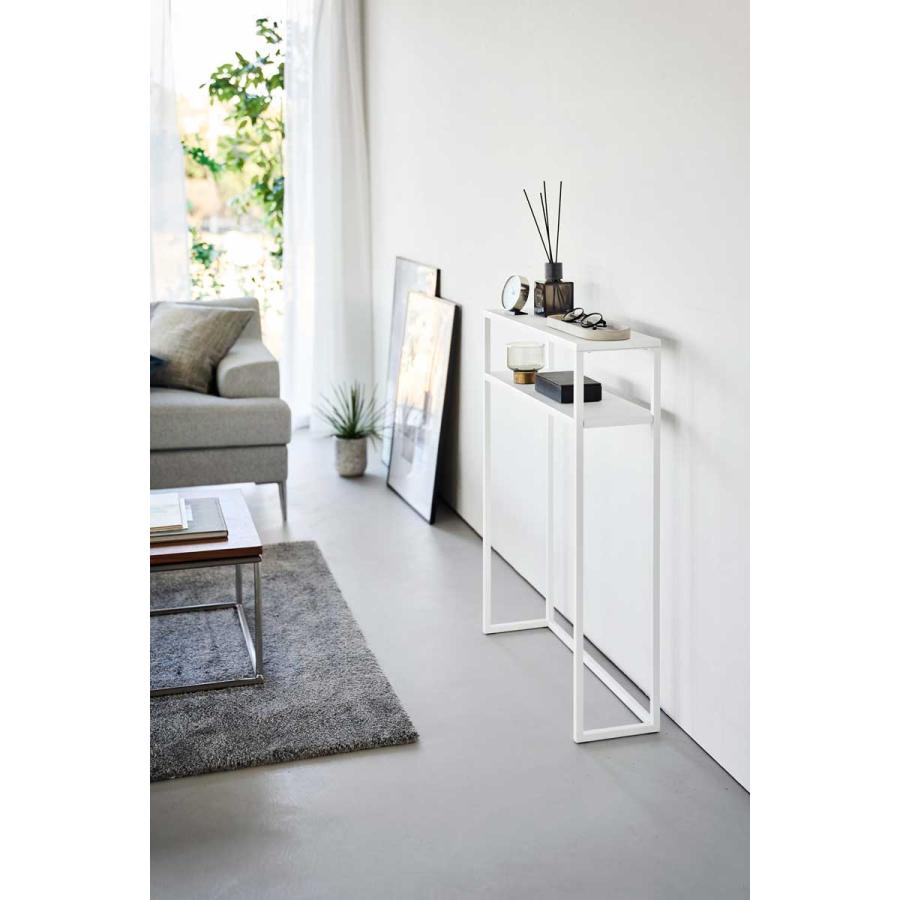 コンソールテーブル 山崎実業 正規品 tower タワー 棚付きコンソールテーブル ディスプレイテーブル 飾り棚  10393 ホワイト | tower | 03