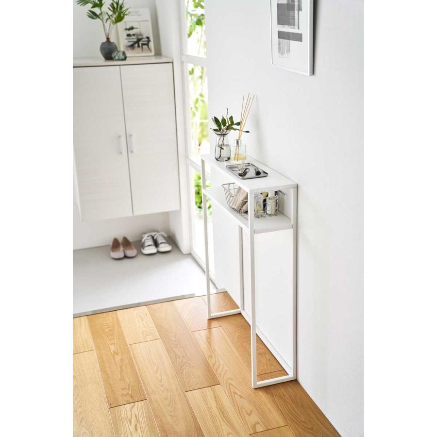 コンソールテーブル 山崎実業 正規品 tower タワー 棚付きコンソールテーブル ディスプレイテーブル 飾り棚  10393 ホワイト | tower | 05