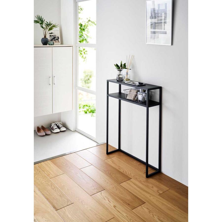 コンソールテーブル 山崎実業 正規品 tower タワー 棚付きコンソールテーブル ディスプレイテーブル 飾り棚  10394 ブラック | tower | 02