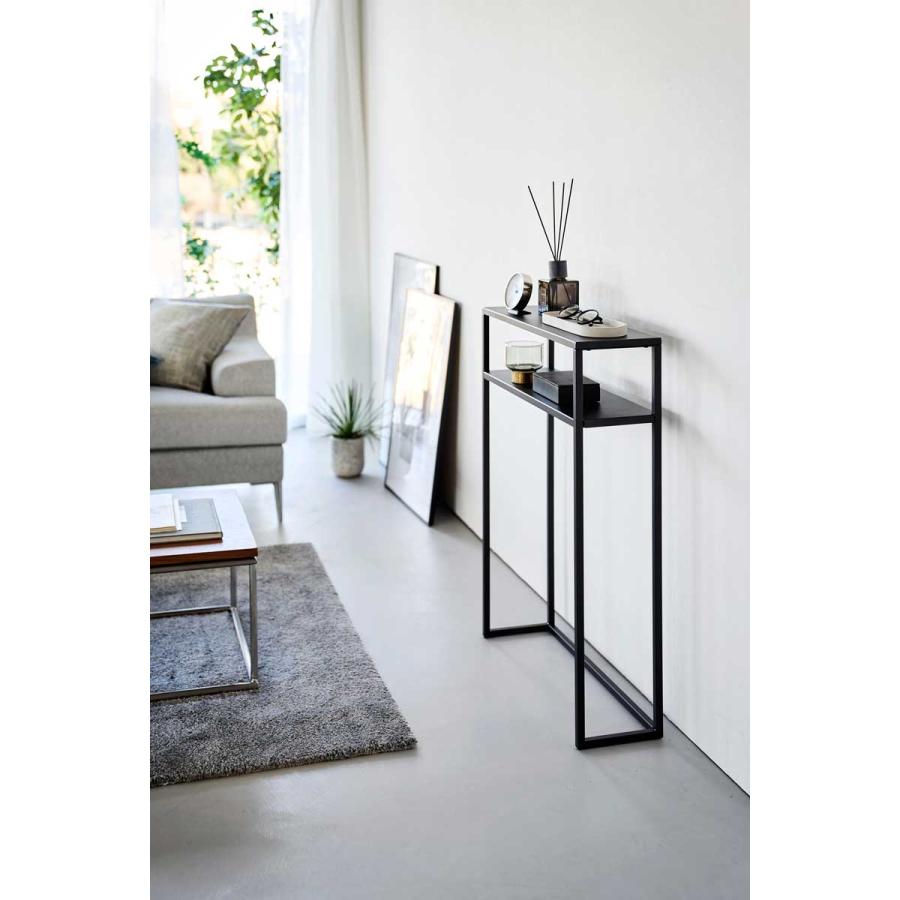 コンソールテーブル 山崎実業 正規品 tower タワー 棚付きコンソールテーブル ディスプレイテーブル 飾り棚  10394 ブラック | tower | 03