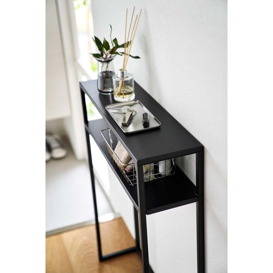 コンソールテーブル 山崎実業 正規品 tower タワー 棚付きコンソールテーブル ディスプレイテーブル 飾り棚  10394 ブラック | tower | 04