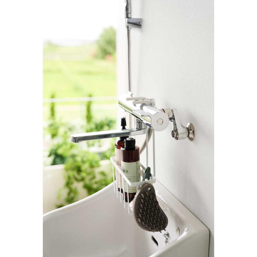 スロップシンク周り収納 山崎実業 正規品 tower タワー 蛇口にひっかける収納ラック 深型シンク 多目的シンク  10310 ホワイト | tower | 03