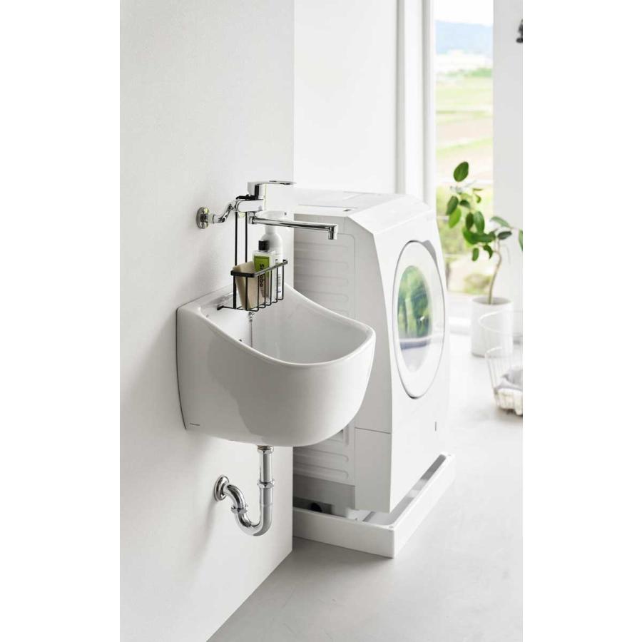 スロップシンク周り収納 山崎実業 正規品 tower タワー 蛇口にひっかける収納ラック 深型シンク 多目的シンク  10311 ブラック | tower | 02