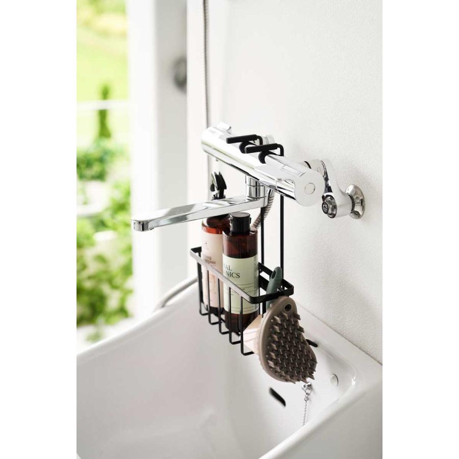 スロップシンク周り収納 山崎実業 正規品 tower タワー 蛇口にひっかける収納ラック 深型シンク 多目的シンク  10311 ブラック | tower | 03