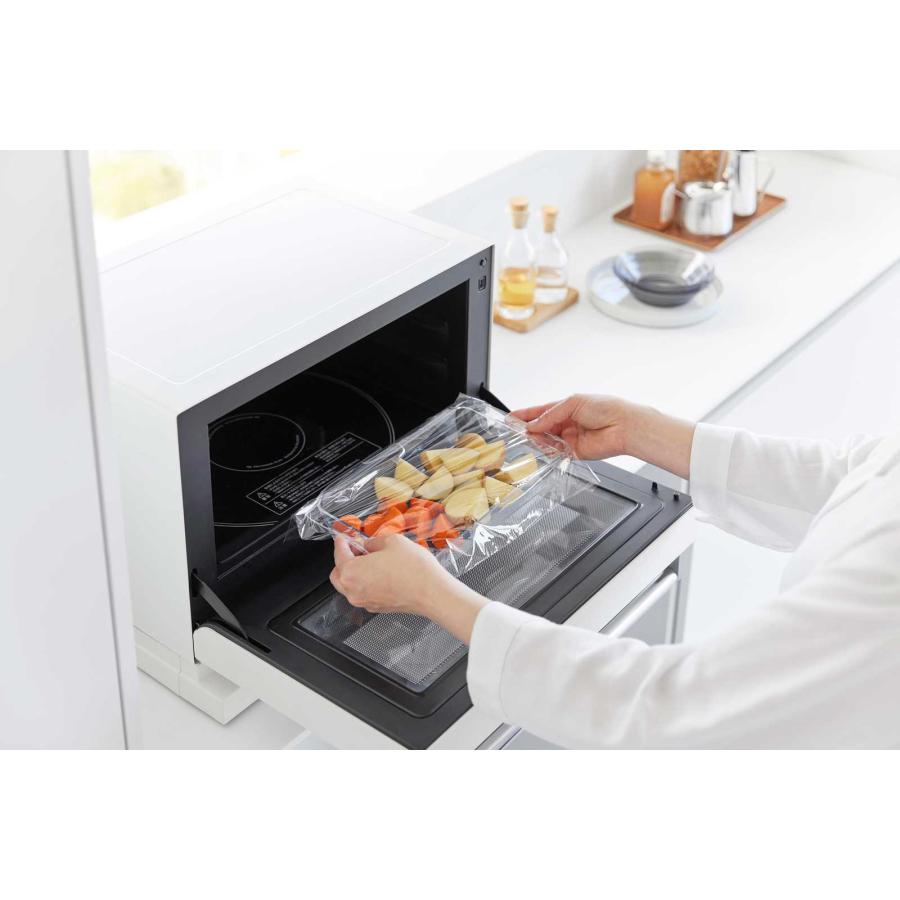 調理トレー 山崎実業 正規品 tower タワー 電子レンジ対応連結できる洗いやすい下ごしらえ調理トレー 深型 2個組 バット 調理器具  10337 クリア | tower | 04