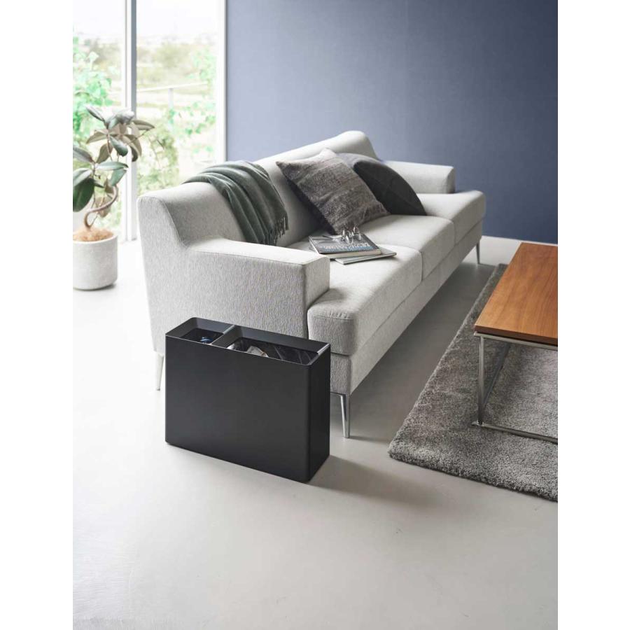 分別ゴミ箱 山崎実業 正規品 tower タワー スーパー・コンビニ弁当がそのまま入る分別ダストボックス ダストボックス ごみ箱  10355 ブラック | tower | 03