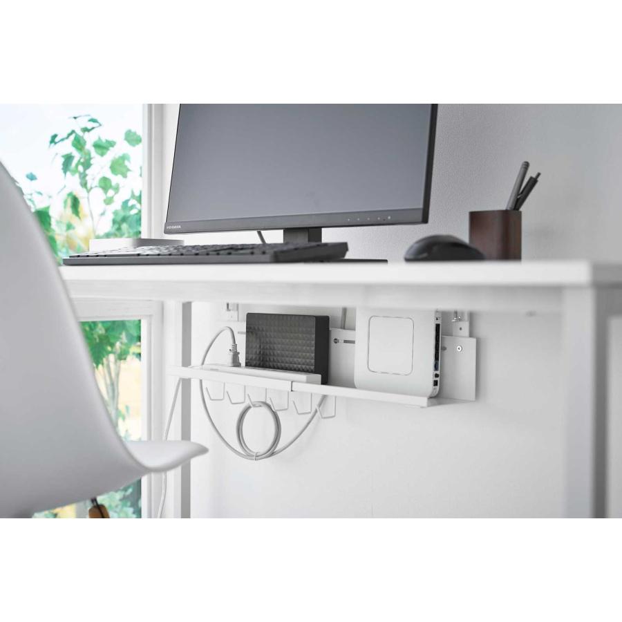 ケーブルトレー 山崎実業 正規品 smart スマート 伸縮デスク下ケーブルトレー ケーブル収納  10416 ホワイト | 山崎実業 | 02