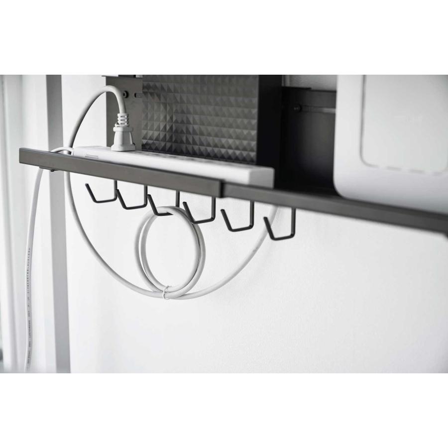 ケーブルトレー 山崎実業 正規品 smart スマート 伸縮デスク下ケーブルトレー ケーブル収納  10417 ブラック | 山崎実業 | 05