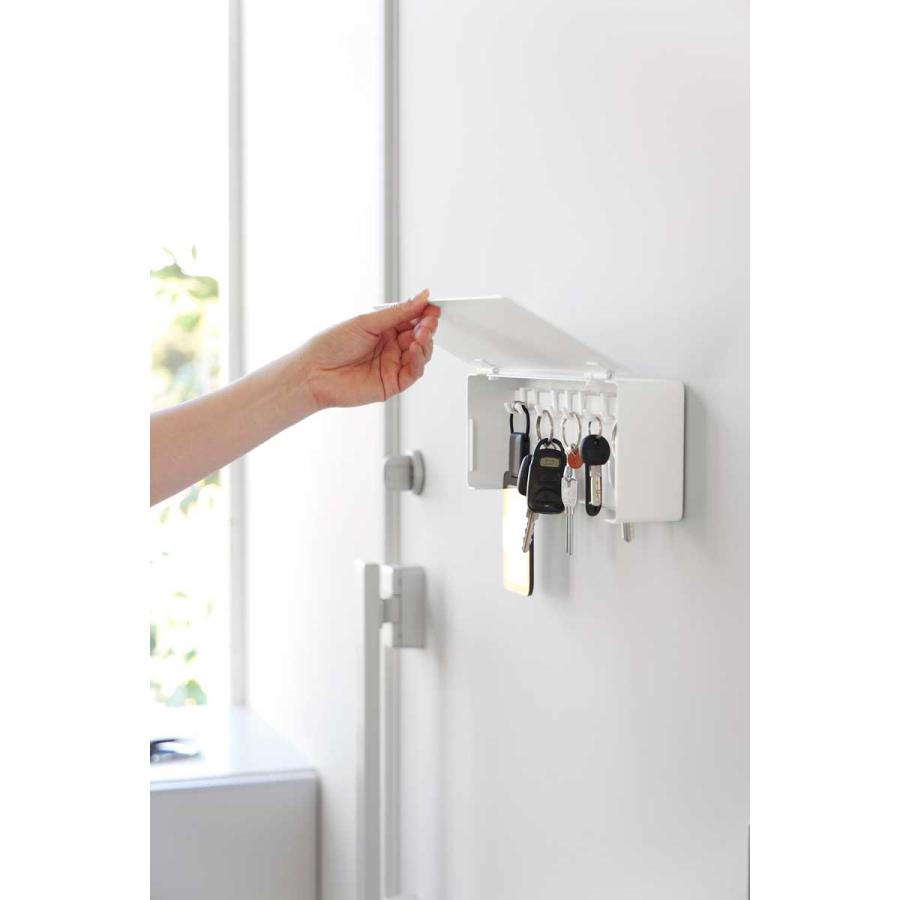 キーフック 山崎実業 正規品 tower タワー マグネットキーフック ロング キーボックス キーケース  10342 ホワイト | tower | 05