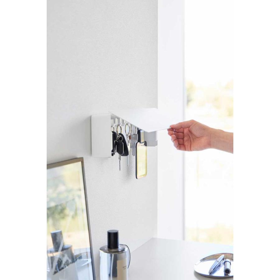 キーフック 山崎実業 正規品 tower タワー 壁付けキーフック ロング キーボックス キーケース  10344 ホワイト | tower | 05