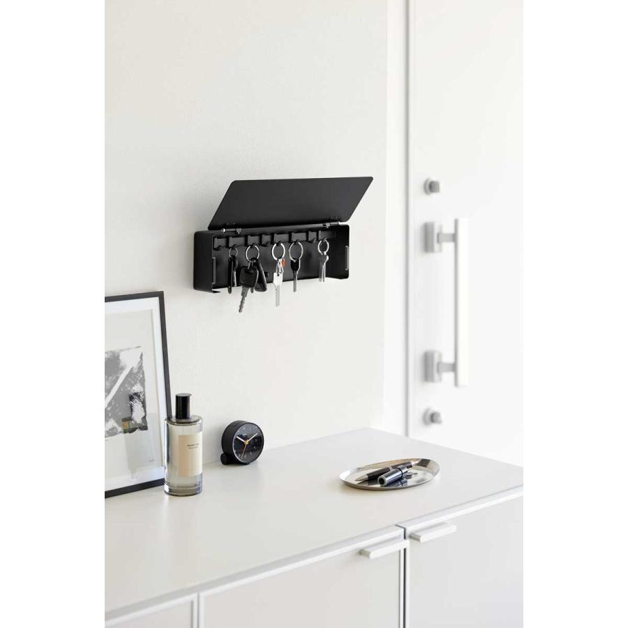 キーフック 山崎実業 正規品 tower タワー 壁付けキーフック ロング キーボックス キーケース  10345 ブラック | tower | 03